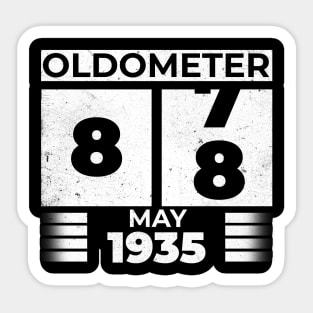 Oldometer 88 Years Old Born In May 1935 Sticker